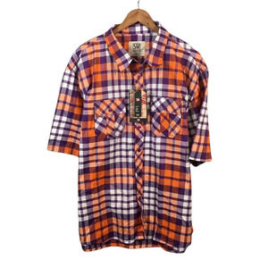 BF603 NWT SW SWITCH Short Sleeve Urban Button Down Shirt BIG MAN 5X
